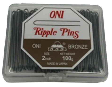 Ripple Pins Brown 2"