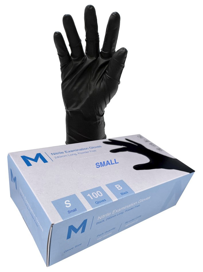 Black Nitrile Gloves 100