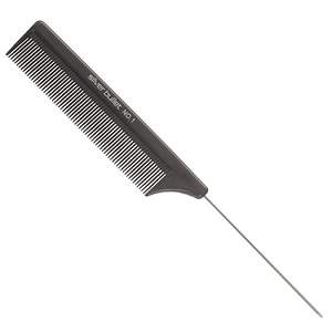 Silver Bullet Carbon Metal Tail Hair Comb #1