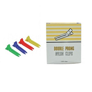 Curl Clips Double Prong Plastic