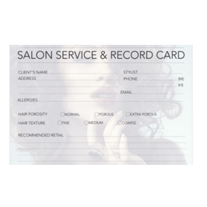 Salon Record Cards